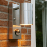 Buitenlamp met bewegingssensor – cilinder downlight design – GU10 – zilver (RVS) - Afbeelding 2