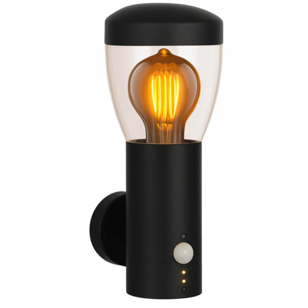 Buitenlamp met bewegingssensor - 19x16x27cm - E27 fitting - zwart