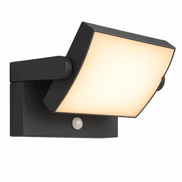 Buitenlamp met bewegingssensor - 17x20x10cm - LED - zwart