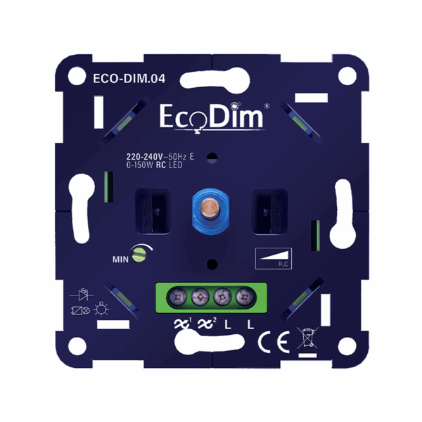 Ecodim led dimmer 0-150w – universele fase-afsnijding – met wisselschakeling